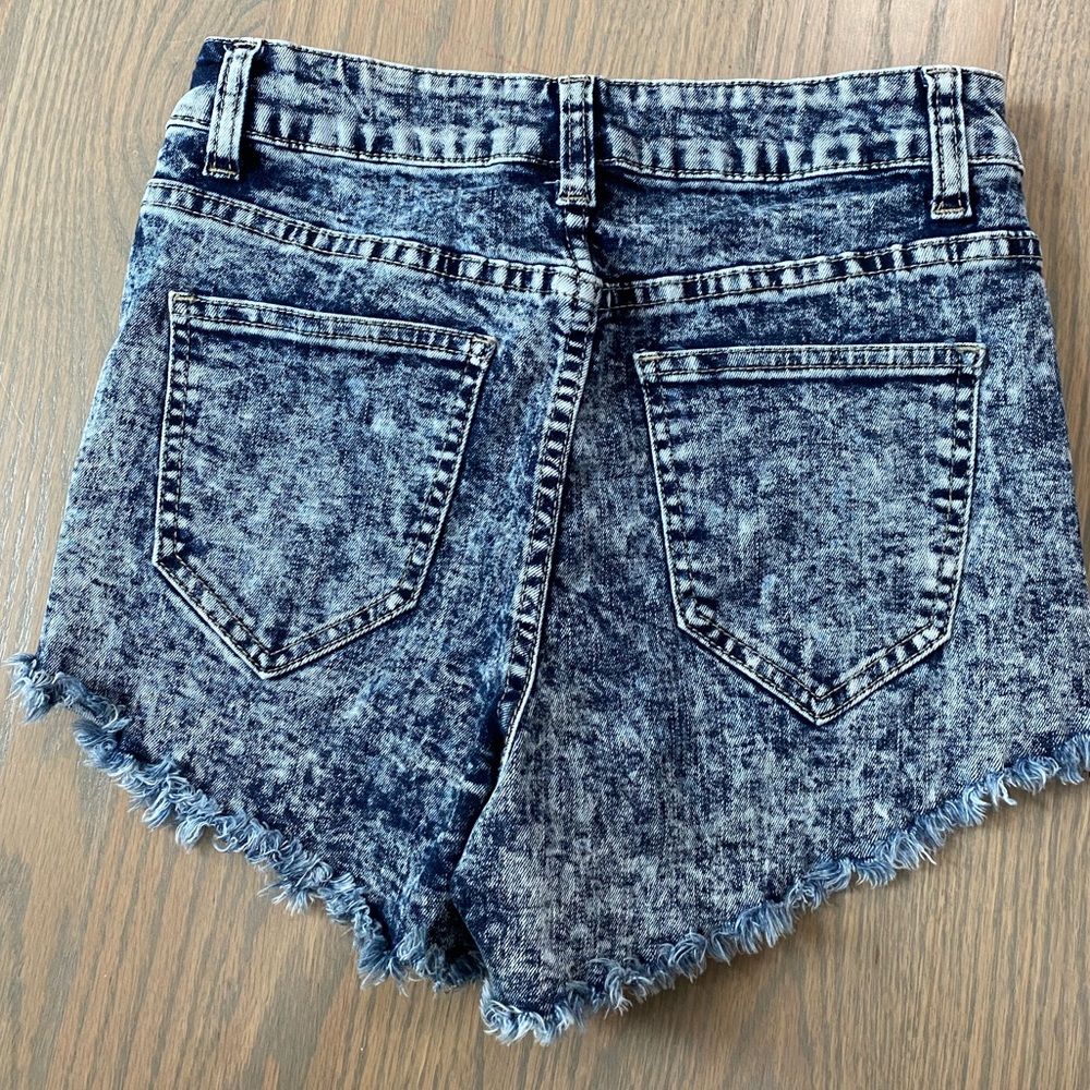 Acid wash shorts